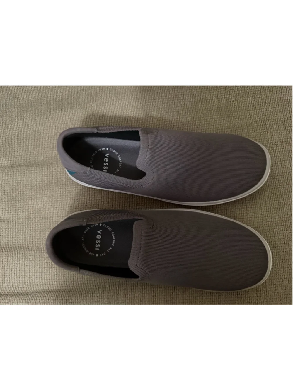 Vessi Boardwalk Slip-On Women's Gray Waterproof DymaTex Knit Sneaker Size 9